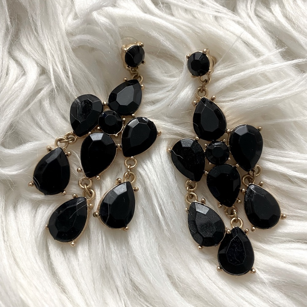 Black chandelier Earrings